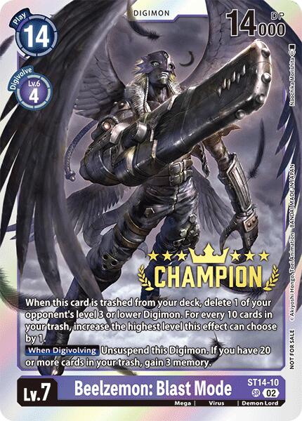 Beelzemon: Blast Mode [ST14-10] (Digimon 3-On-3 Champion) [Starter Deck: Beelzemon Advanced Deck Set] Sale