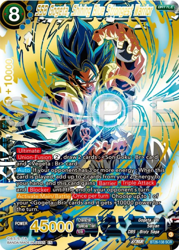 SSB Gogeta, Shining Blue Strongest Warrior (BT26-138) [Ultimate Advent] Supply