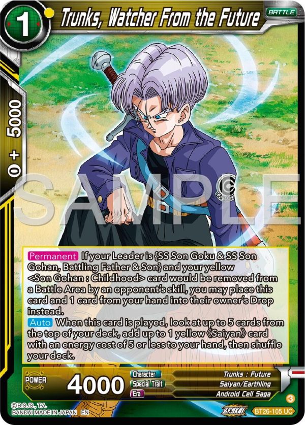 Trunks, Watcher From the Future (BT26-105) [Ultimate Advent] Online Sale