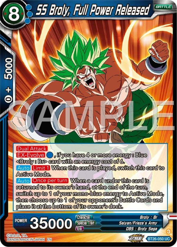 SS Broly, Full Power Released (BT26-050) [Ultimate Advent] For Cheap