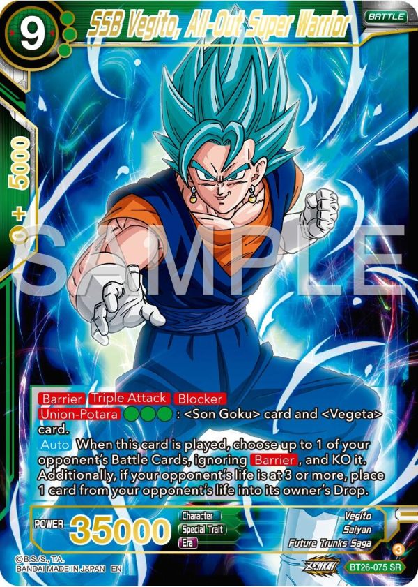 SSB Vegito, All-Out Super Warrior (BT26-075) [Ultimate Advent] Online