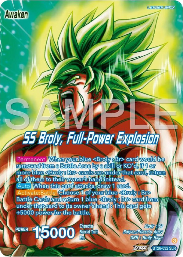 Broly    SS Broly, Full-Power Explosion (Alternate Art) (BT26-032) [Ultimate Advent] Sale