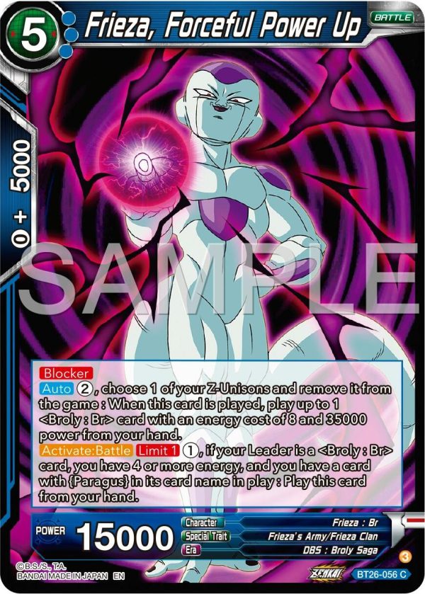 Frieza, Forceful Power Up (BT26-056) [Ultimate Advent] on Sale