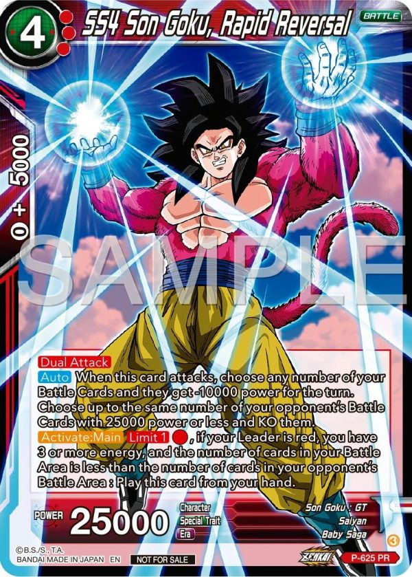 SS4 Son Goku, Rapid Reversal (Zenkai Series Tournament Pack Vol.9) (P-625) [Promotion Cards] Discount