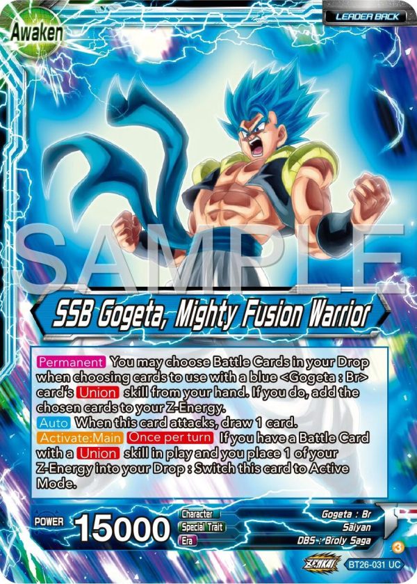 Gogeta    SSB Gogeta, Mighty Fusion Warrior (BT26-031) [Ultimate Advent] Online