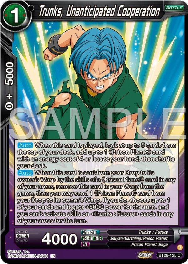 Trunks, Unanticipated Cooperation (BT26-125) [Ultimate Advent] Online Sale