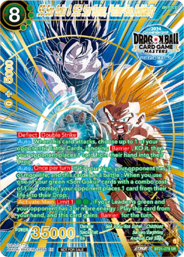 SS Son Goku & SS2 Son Gohan, Father-Son Solidarity (Championship 2024 Top 16 Alternate Art Vol.2) (BT21-079) [Tournament Promotion Cards] Hot on Sale