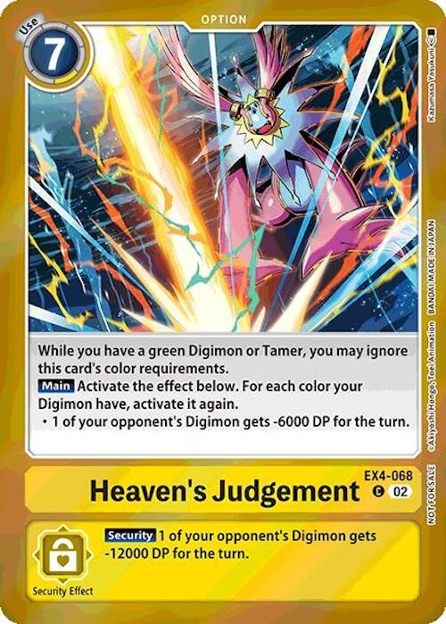 Heaven s Judgement [EX4-068] (Event Pack 7) [Alternative Being Booster] For Cheap