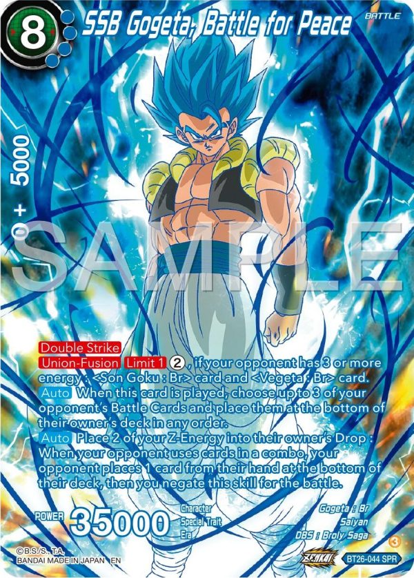 SSB Gogeta, Battle for Peace (SPR) (BT26-044) [Ultimate Advent] Discount