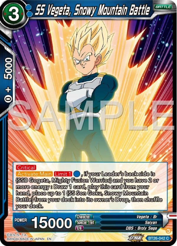 SS Vegeta, Snowy Mountain Battle (BT26-042) [Ultimate Advent] Supply