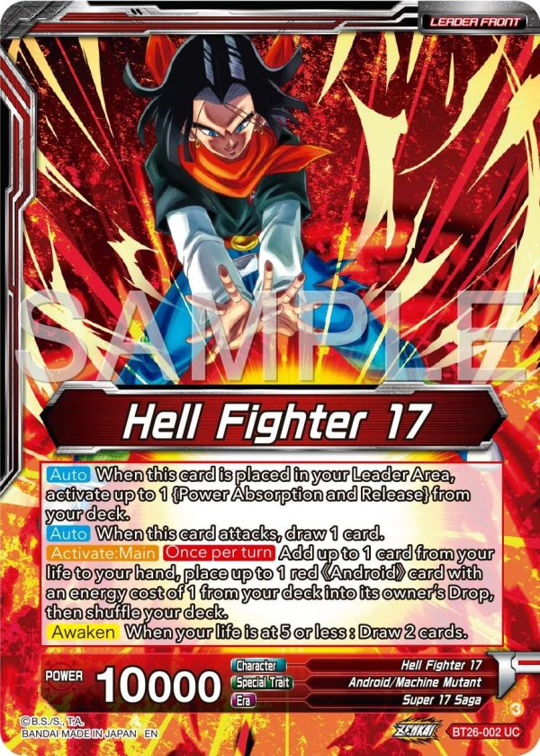 Hell Fighter 17    Super 17, Anti-Saiyan Killing Machine (BT26-002) [Ultimate Advent] For Discount