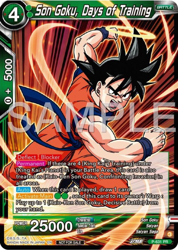 Son Goku, Days of Training (Zenkai Series Tournament Pack Vol.9) (P-631) [Promotion Cards] Sale