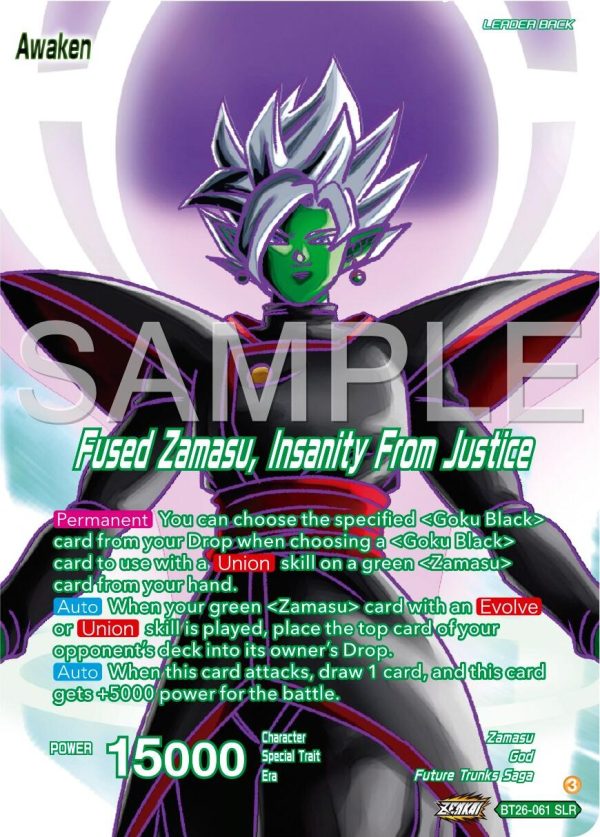 Zamasu    Fused Zamasu, Insanity From Justice (Alternate Art) (BT26-061) [Ultimate Advent] Online Hot Sale