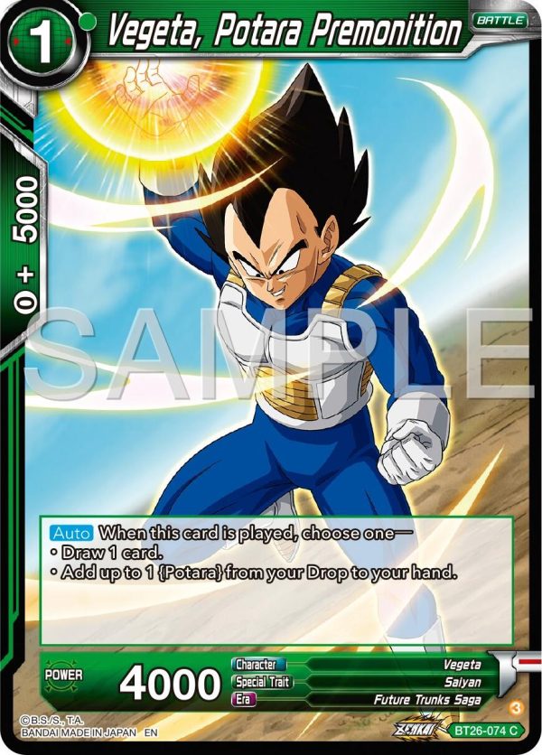 Vegeta, Potara Premonition (BT26-074) [Ultimate Advent] Sale