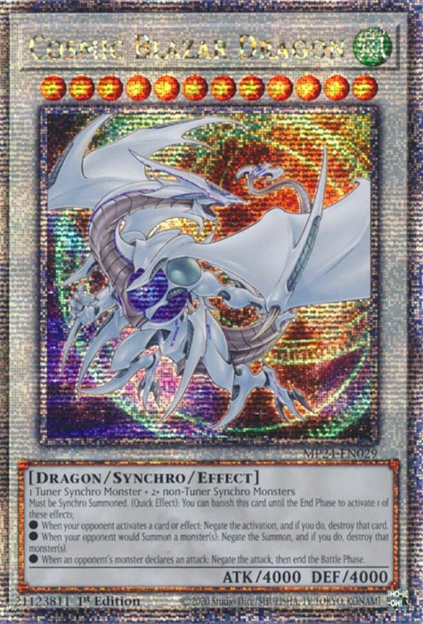 Cosmic Blazar Dragon [MP24-EN029] Quarter Century Secret Rare Online now