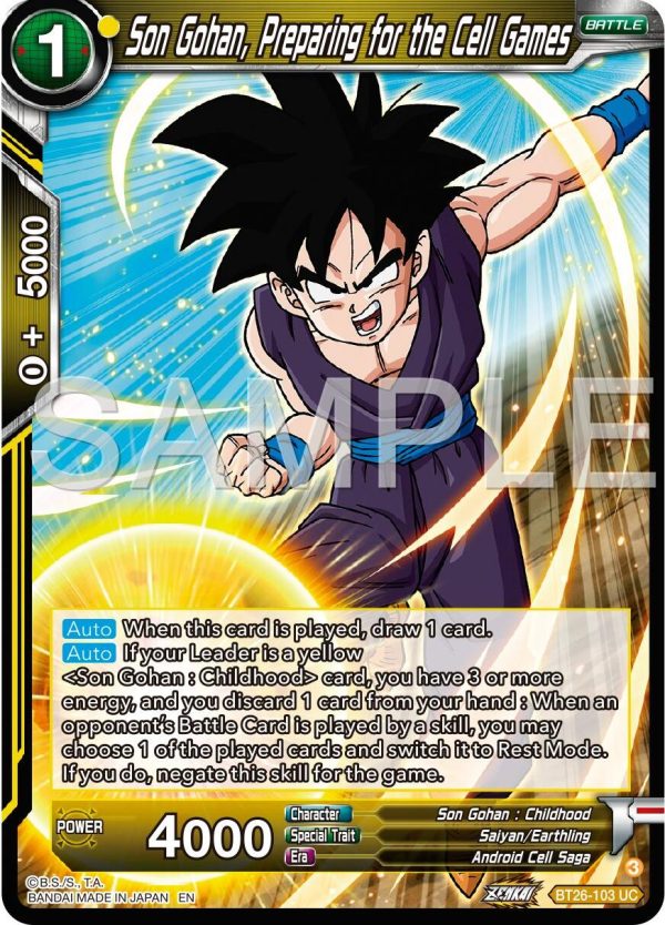 Son Gohan, Preparing for the Cell Games (BT26-103) [Ultimate Advent] Online Hot Sale