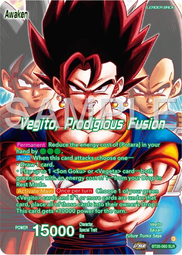 Son Goku & Vegeta    Vegito, Prodigious Fusion (Alternate Art) (BT26-060) [Ultimate Advent] on Sale