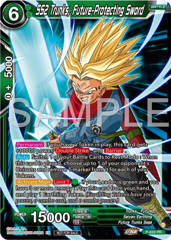 SS2 Trunks, Future-Protecting Sword (Zenkai Series Tournament Pack Vol.9) (P-633) [Promotion Cards] Sale