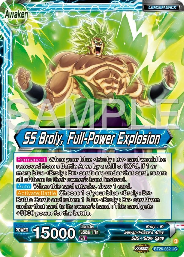 Broly    SS Broly, Full-Power Explosion (BT26-032) [Ultimate Advent] Online