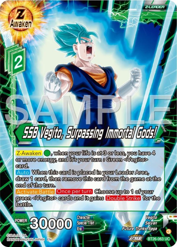 SSB Vegito, Surpassing Immortal Gods! (BT26-063) [Ultimate Advent] For Discount