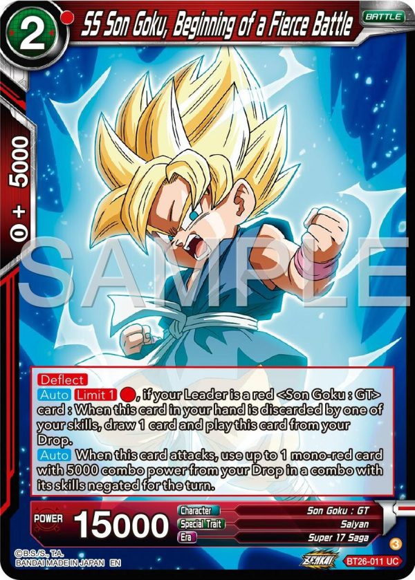 SS Son Goku, Beginning of a Fierce Battle (BT26-011) [Ultimate Advent] For Sale